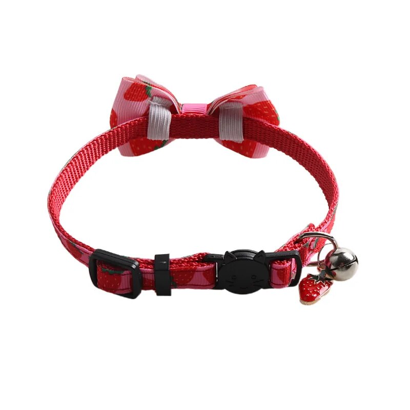 Fruit Cat Collar with Pendant Safety Buckle and Adjustable