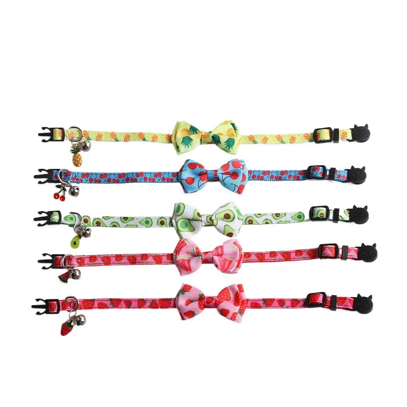 Fruit Cat Collar with Pendant Safety Buckle and Adjustable
