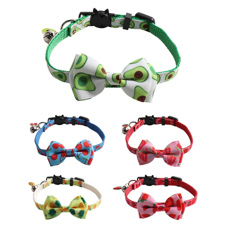 Fruit Cat Collar with Pendant Safety Buckle and Adjustable