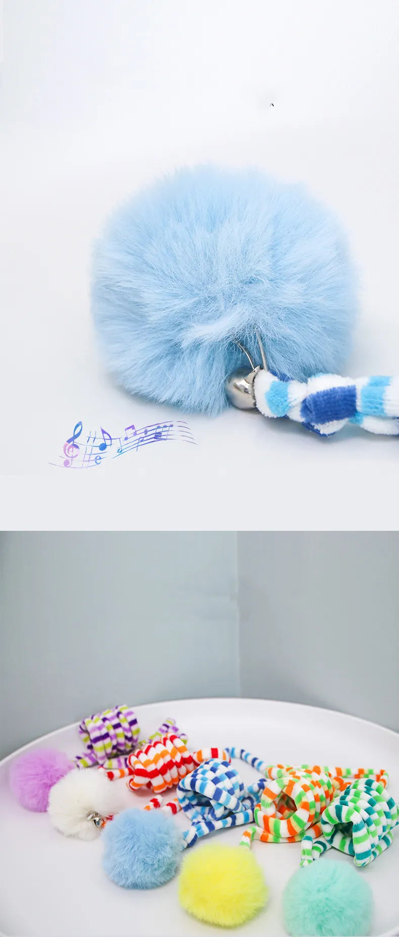 Interactive Hanging Spiral and Pom Pom Cat Toy