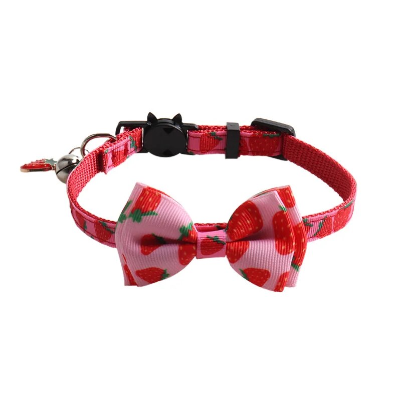 Fruit Cat Collar with Pendant Safety Buckle and Adjustable