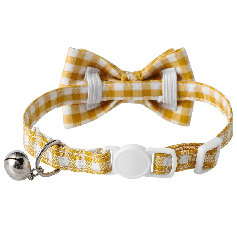 Candy Plaid Collars with Bell