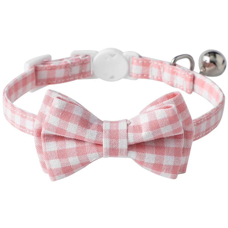 Candy Plaid Collars with Bell