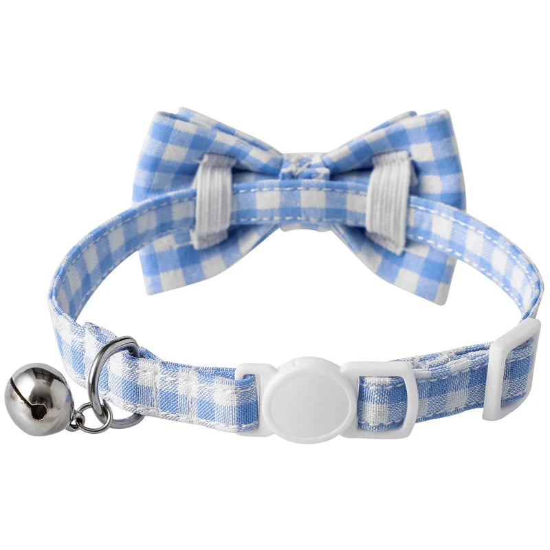Candy Plaid Collars with Bell