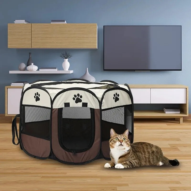 Portable, Foldable Pet Tent. Easy To Use, Suitable for Indoors and Outdoors.